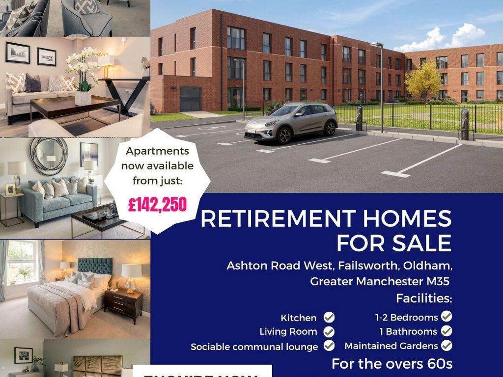New home, 1 bed flat for sale in Ashton Road West, Failsworth
