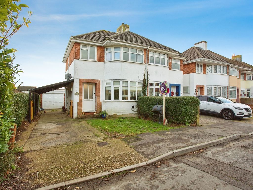 3 bed semidetached house for sale in Holmdale Road, Gosport PO12, £