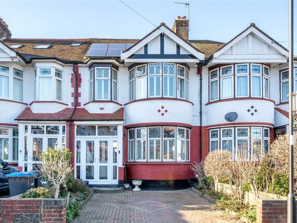 3 bed terraced house for sale in Madeira Road, Palmers Green, London