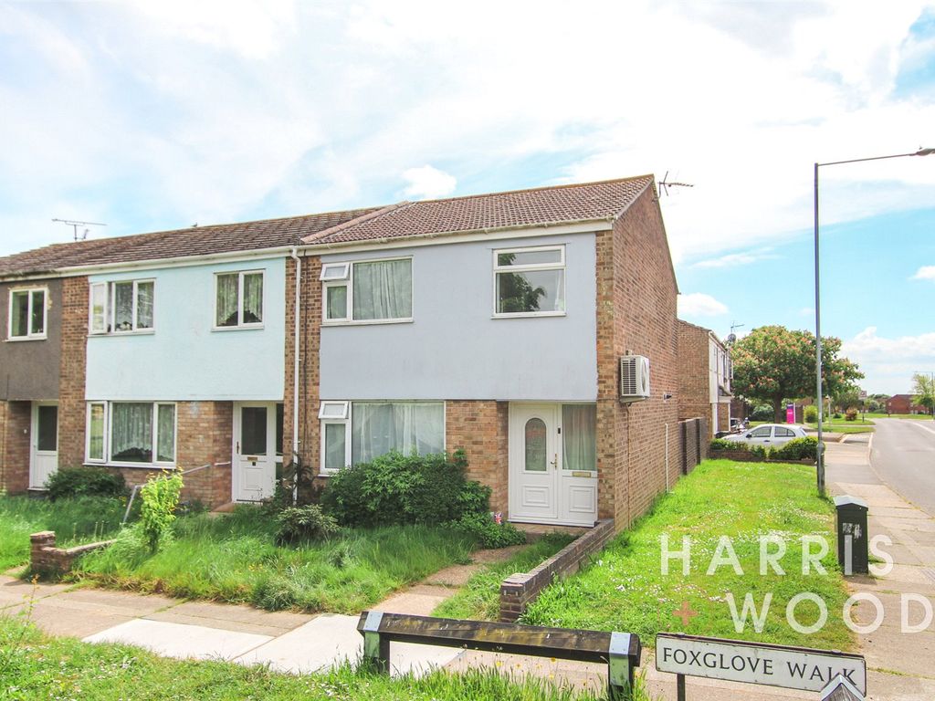 3 bed end terrace house for sale in Foxglove Walk, Colchester, Essex ...