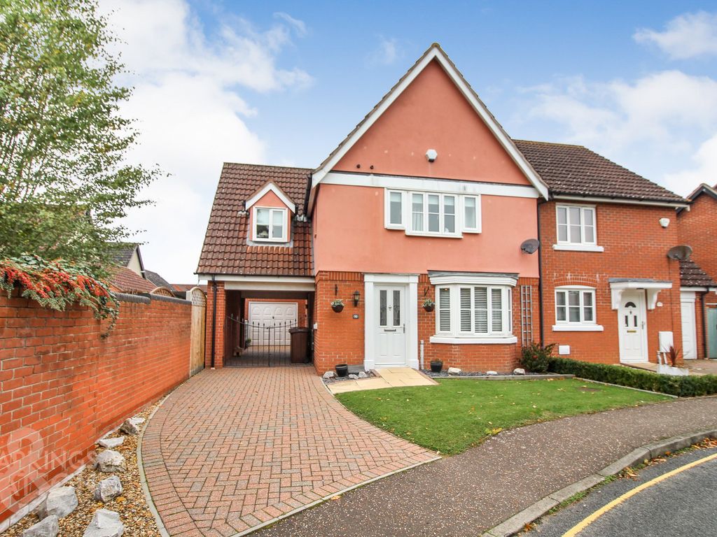 3 bed semidetached house for sale in Vane Close, Dussindale, Norwich