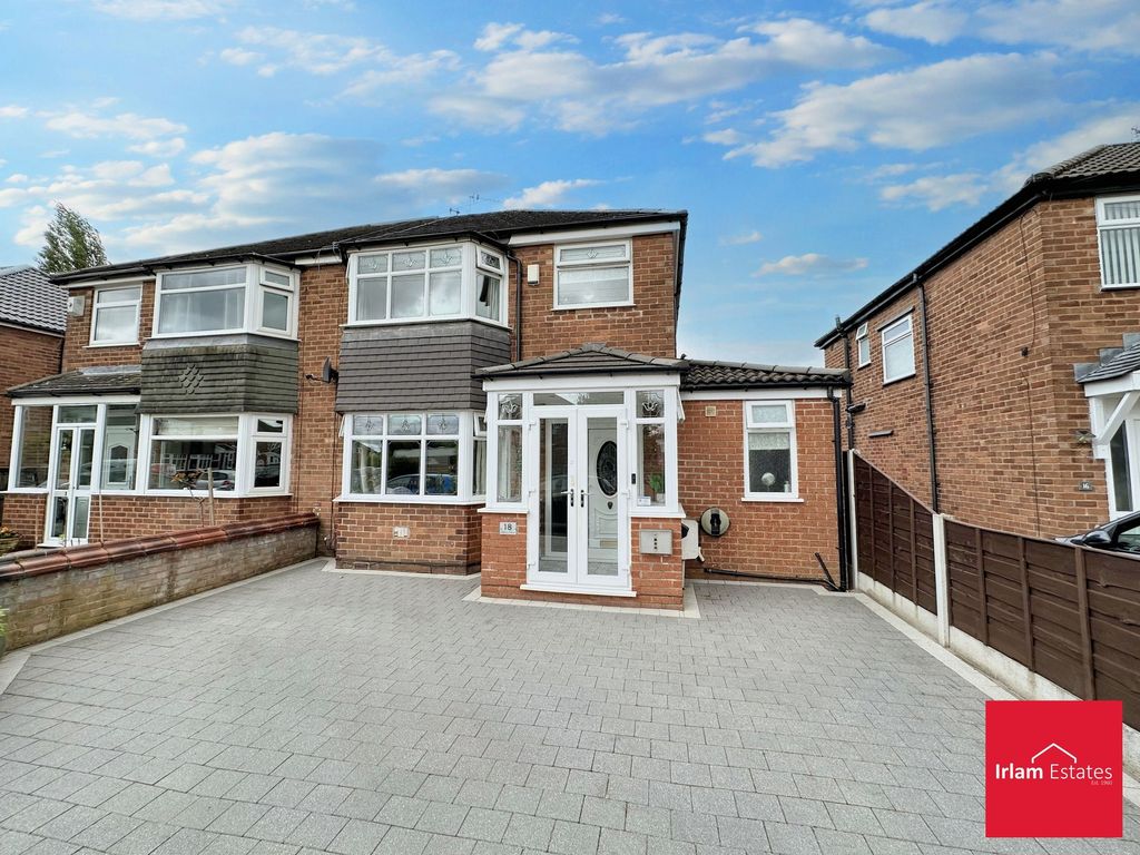 3 bed semidetached house for sale in Highbury Avenue, Irlam M44, £