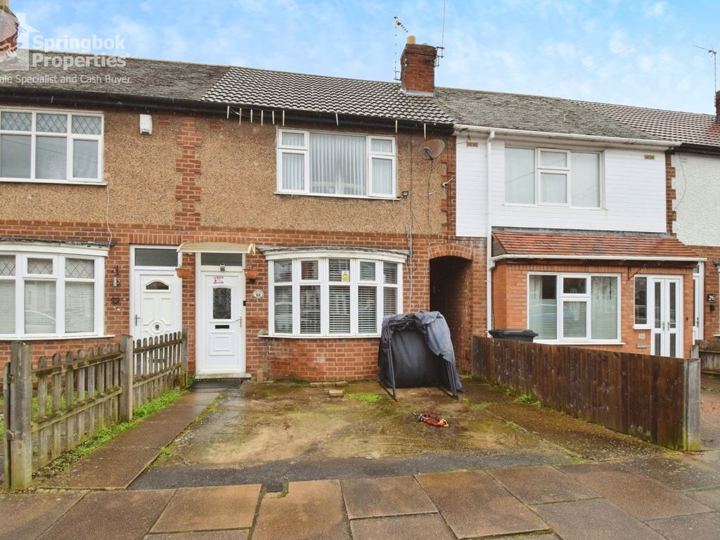 2 bed terraced house for sale in Grantham Road, Leicester