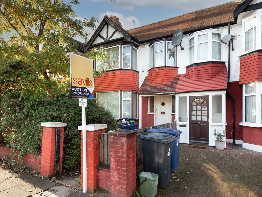 3 bed terraced house for sale in Huxley Gardens, London NW10, £450,000