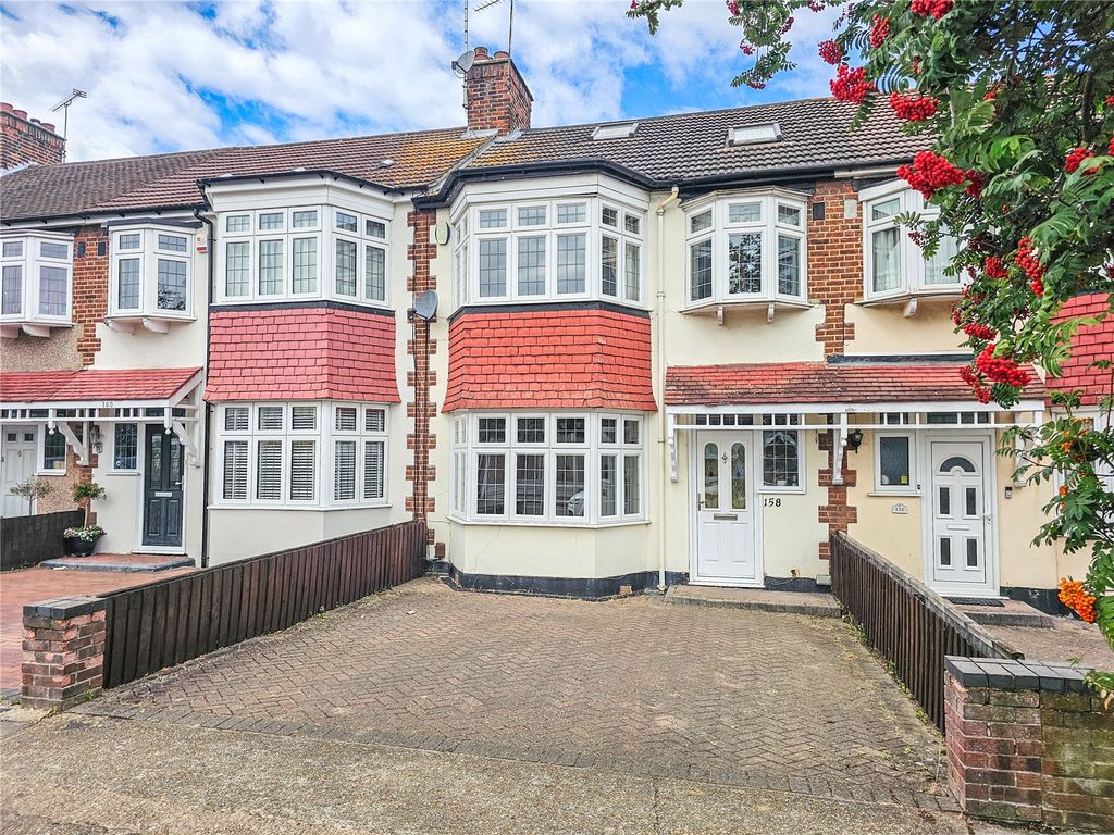 4 bed terraced house for sale in Stanley Avenue, Gidea Park RM2, £