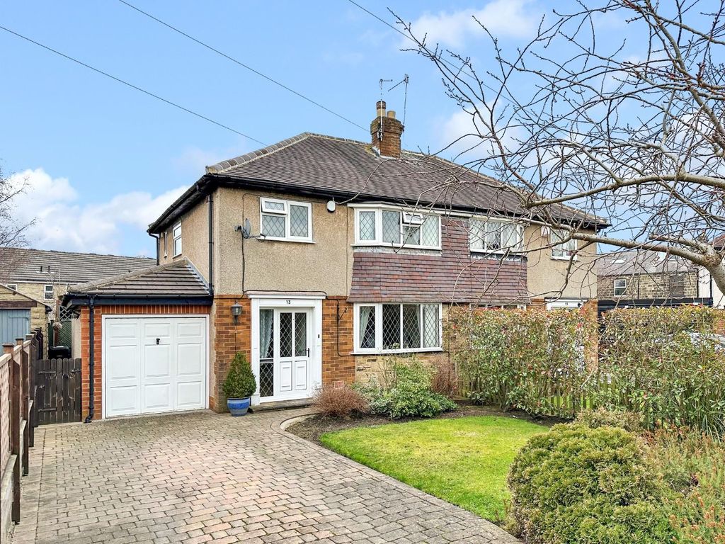 3 bed semidetached house for sale in Moorfield Avenue, Menston, Ilkley