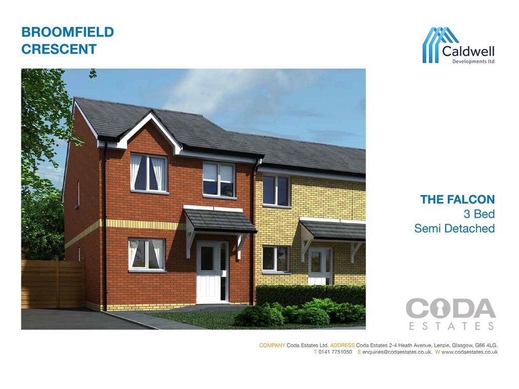 New home, 3 bed end terrace house for sale in Broomfield Crescent