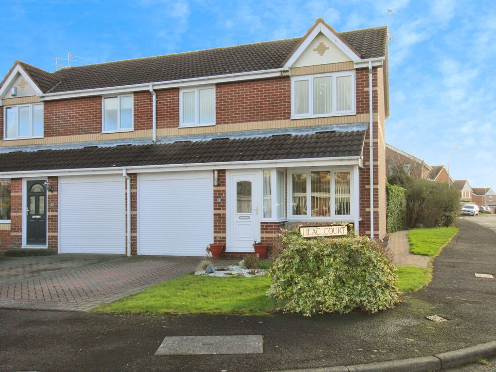 3 bed semidetached house for sale in Lilac Court, Ashington NE63, £