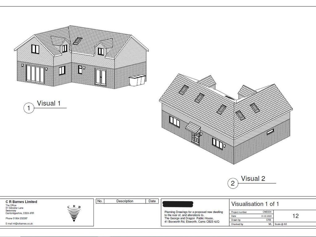 Land for sale in Boxworth Road, Elsworth, Cambridge CB23, £200,000 Zoopla