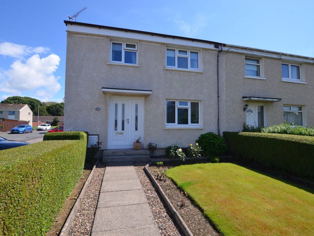 3 bed end terrace house for sale in Rowan Road, Girvan KA26, £79,000