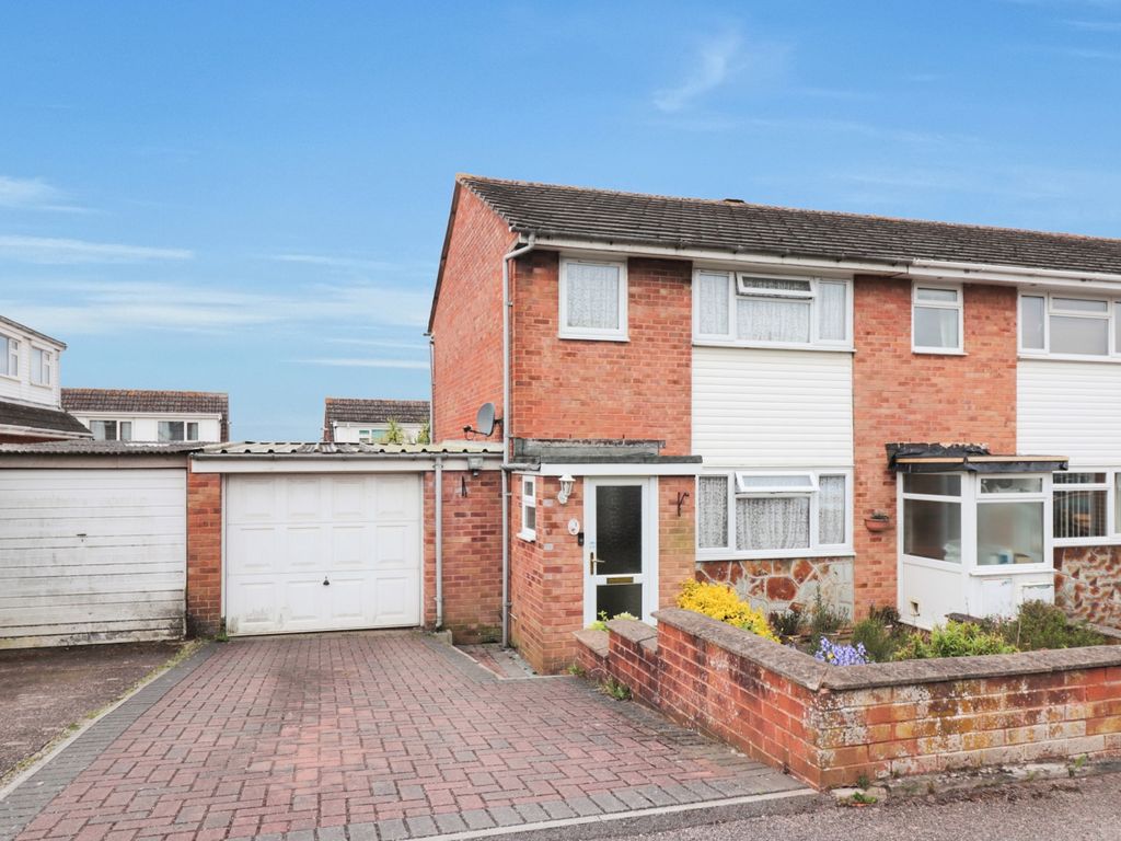 3 bed end terrace house for sale in Poplar Close, Exmouth EX8, £280,000