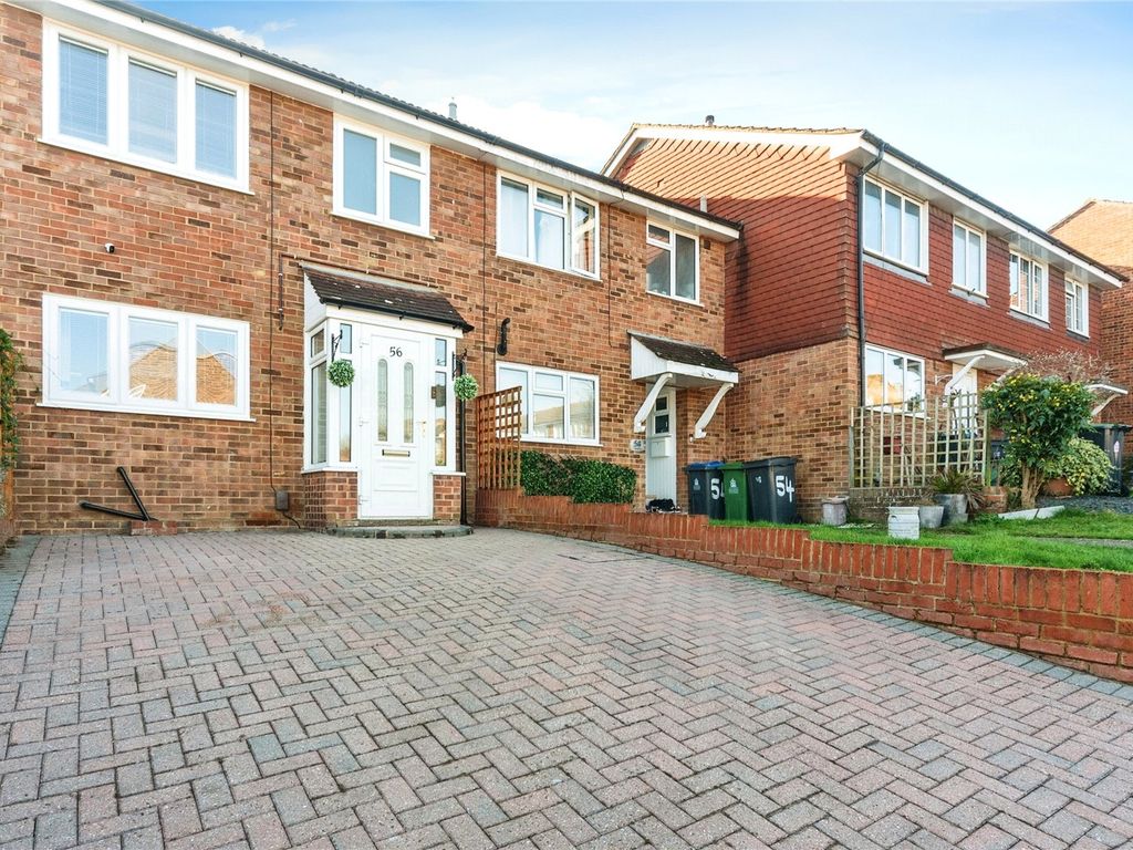 3 bed terraced house for sale in Wolsey Way, Chessington KT9, £475,000