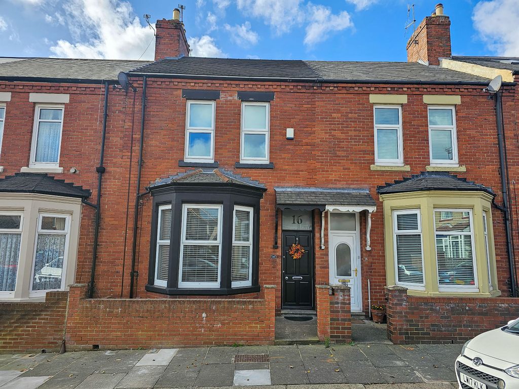 3 bed terraced house for sale in Banbury Terrace, South Shields NE33, £