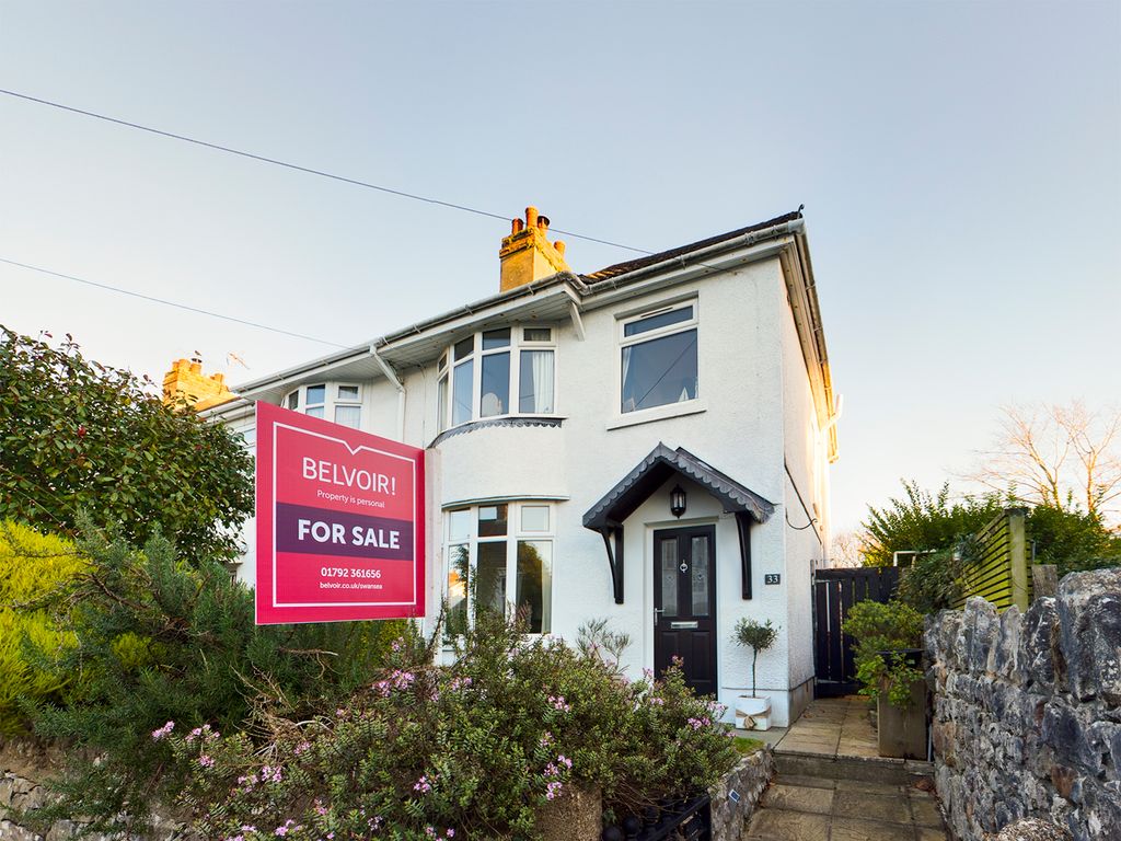 3 bed semidetached house for sale in Nottage Road, Newton, Swansea SA3