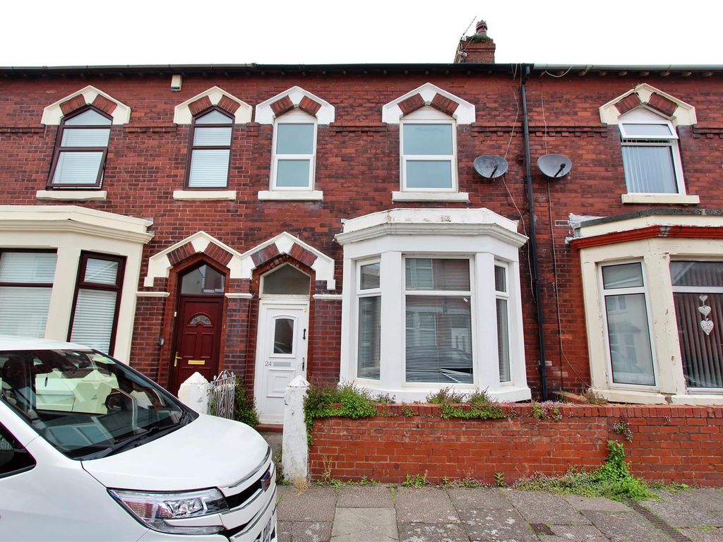 3 bed terraced house for sale in Harris Street, Fleetwood FY7, £110,000