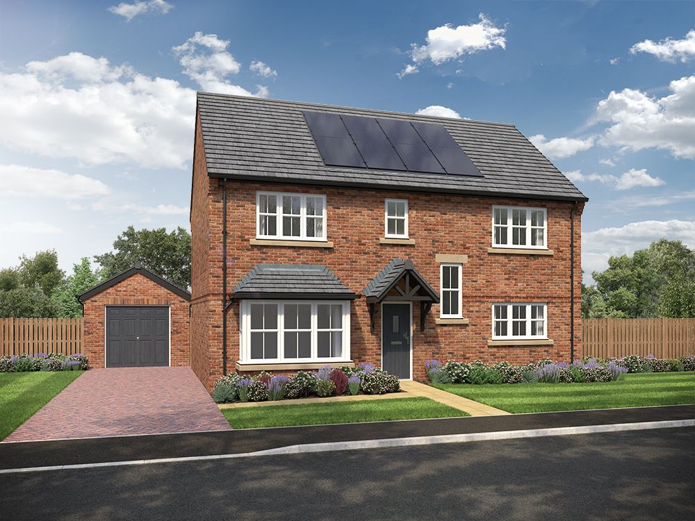 New home, 4 bed detached house for sale in "Wilson" at Tanfield Lea