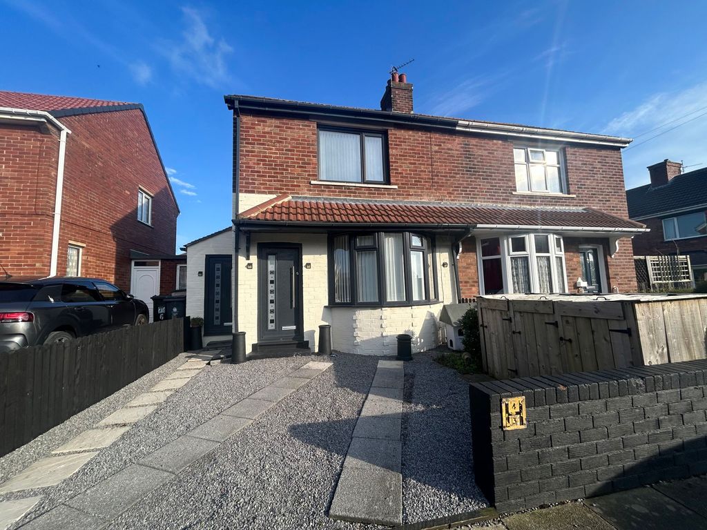 2 bed semidetached house for sale in Lesbury Avenue, Wallsend NE28, £