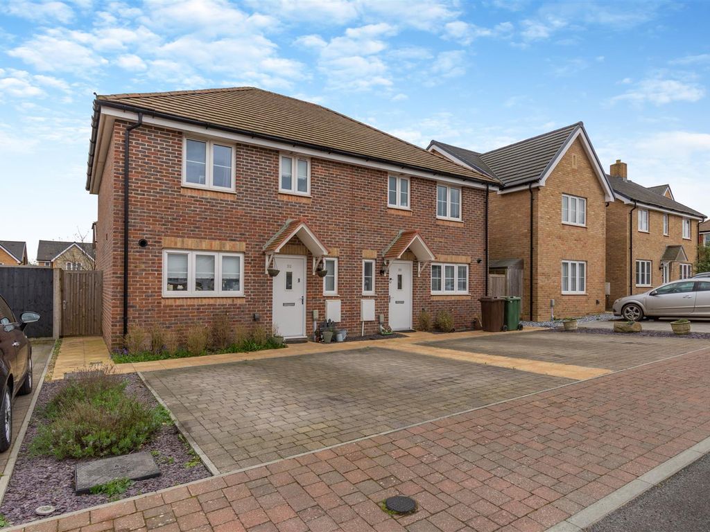 3 bed semidetached house for sale in St. Lawrence Crescent, Coxheath, Maidstone ME17, £375,000