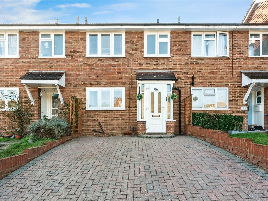 3 bed terraced house for sale in Wolsey Way, Chessington, Surrey KT9, £