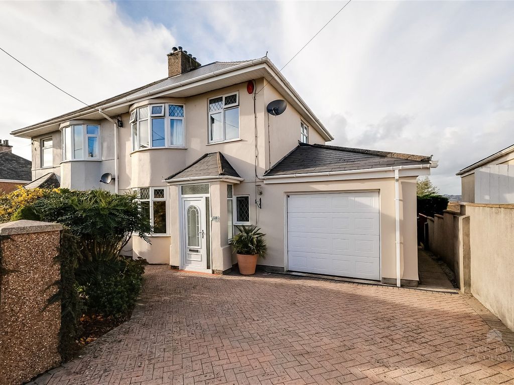 3 bed semidetached house for sale in Furzehatt Road, Plymstock