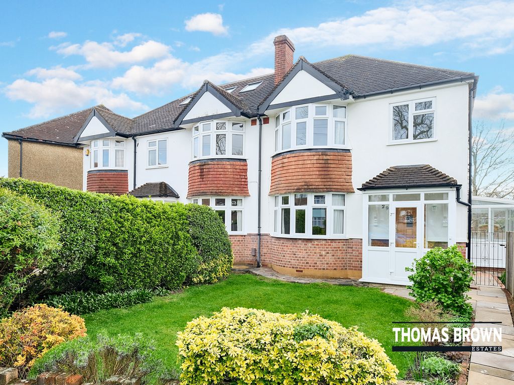 3 bed semidetached house for sale in Broughton Road, Orpington BR6, £