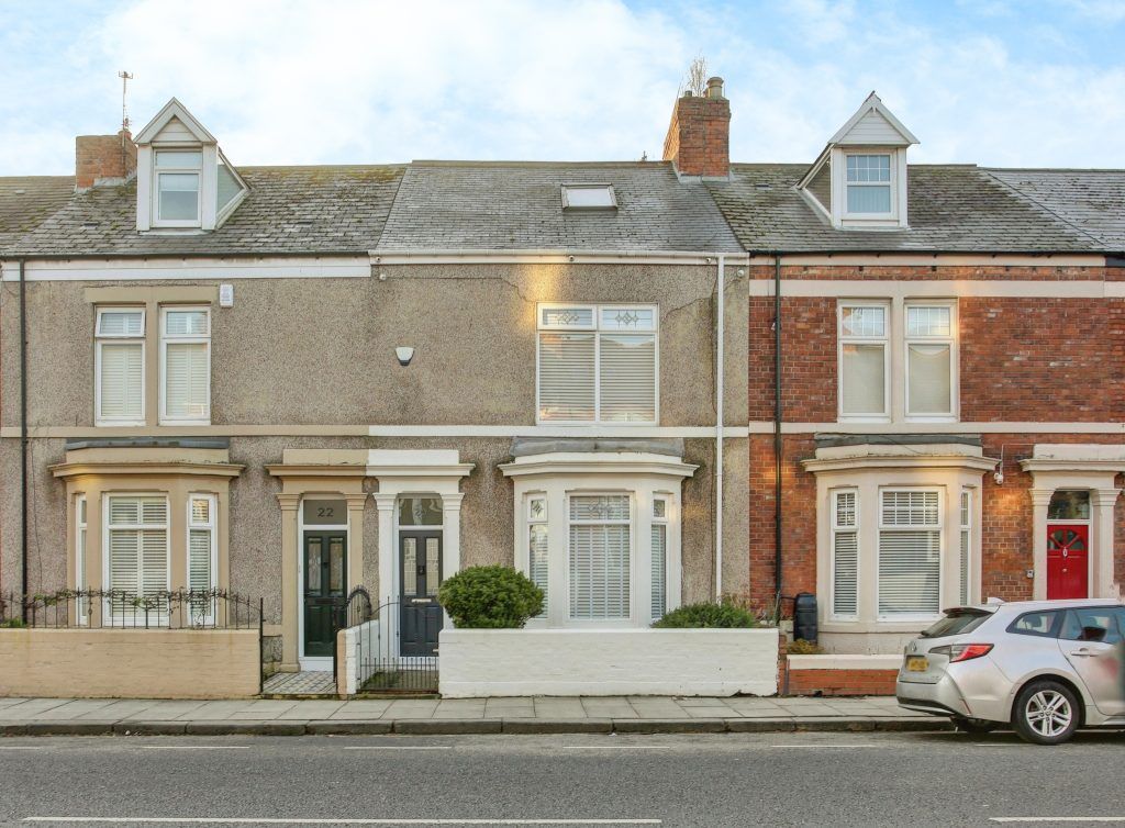 4 bed terraced house for sale in Mortimer Road, South Shields NE33, £