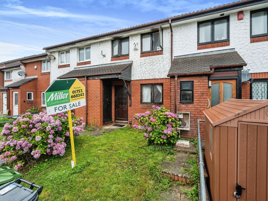 2 bed terraced house for sale in Finch Close, Plymouth, Devon PL3, £