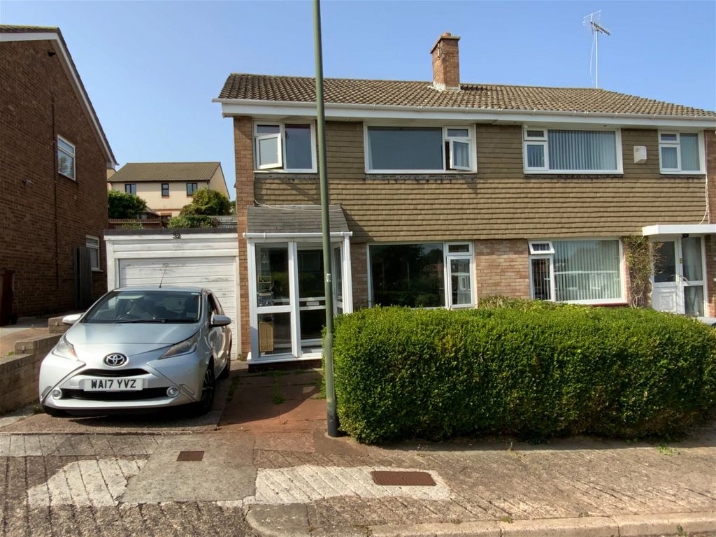 3 bed semidetached house for sale in Underidge Close, Paignton TQ3, £