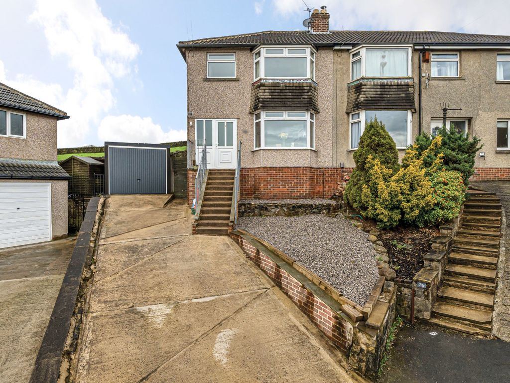3 bed semidetached house for sale in Harden Grove, Long Lee, Keighley