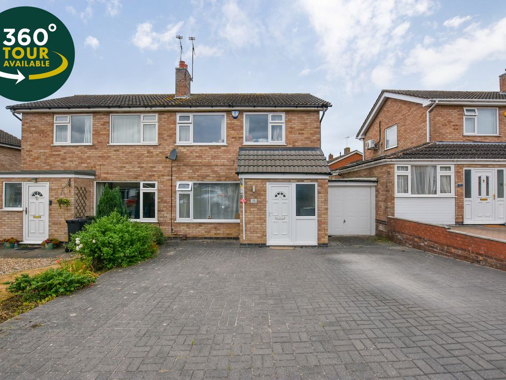 3 bed semidetached house for sale in Windrush Drive, Oadby, Leicester