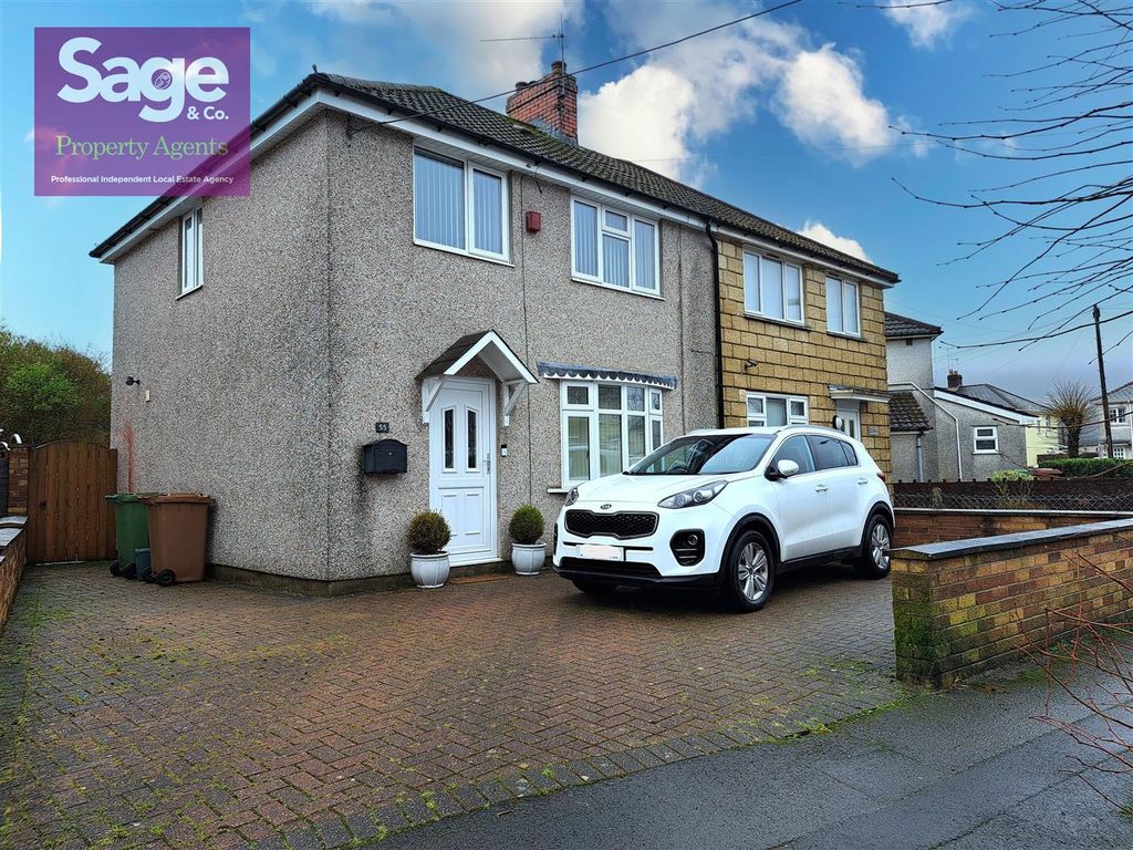 3 bed semidetached house for sale in Springfield Road, Risca, Newport