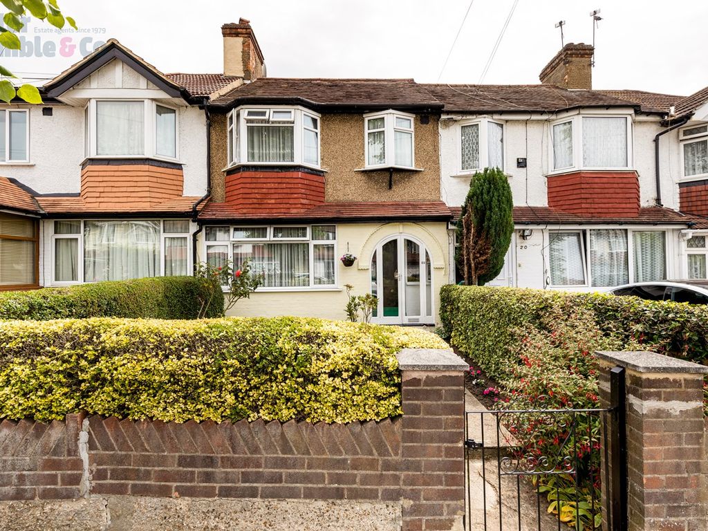 3 bed terraced house for sale in Lynmouth Gardens, Perivale, Greenford