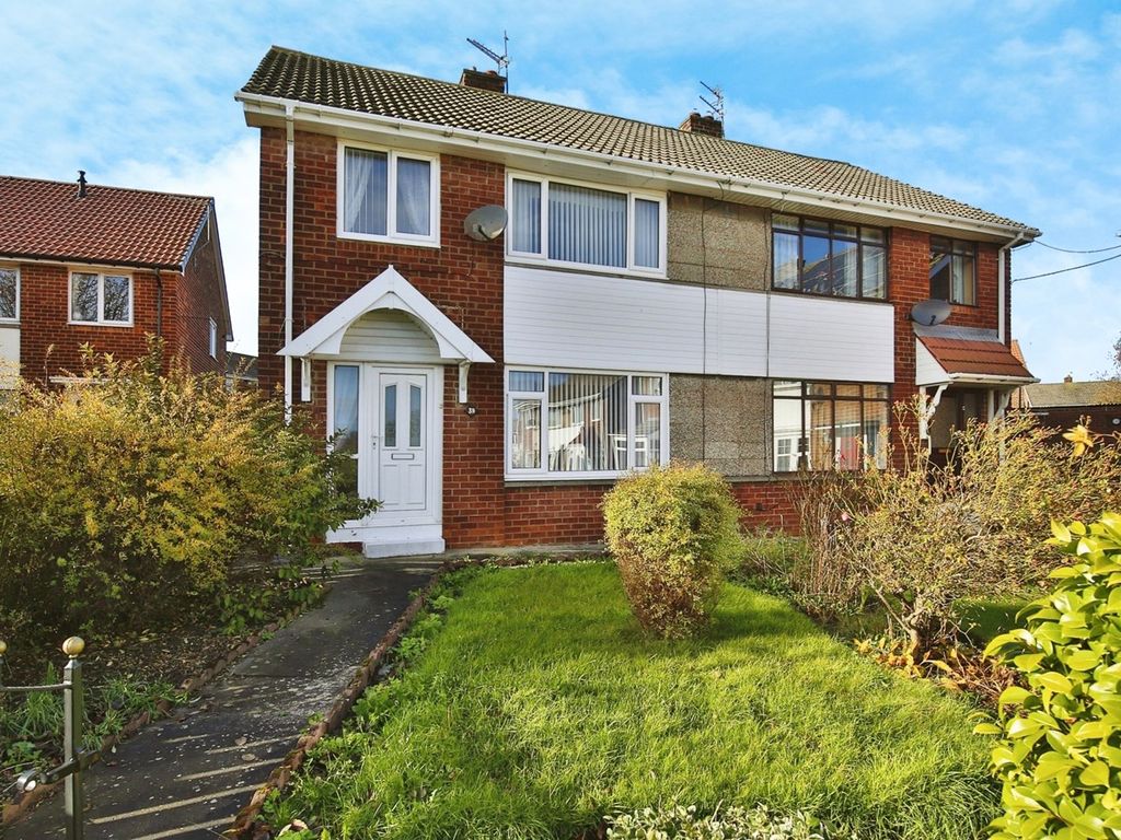 3 bed semidetached house for sale in Newark Crescent, Seaham SR7, £