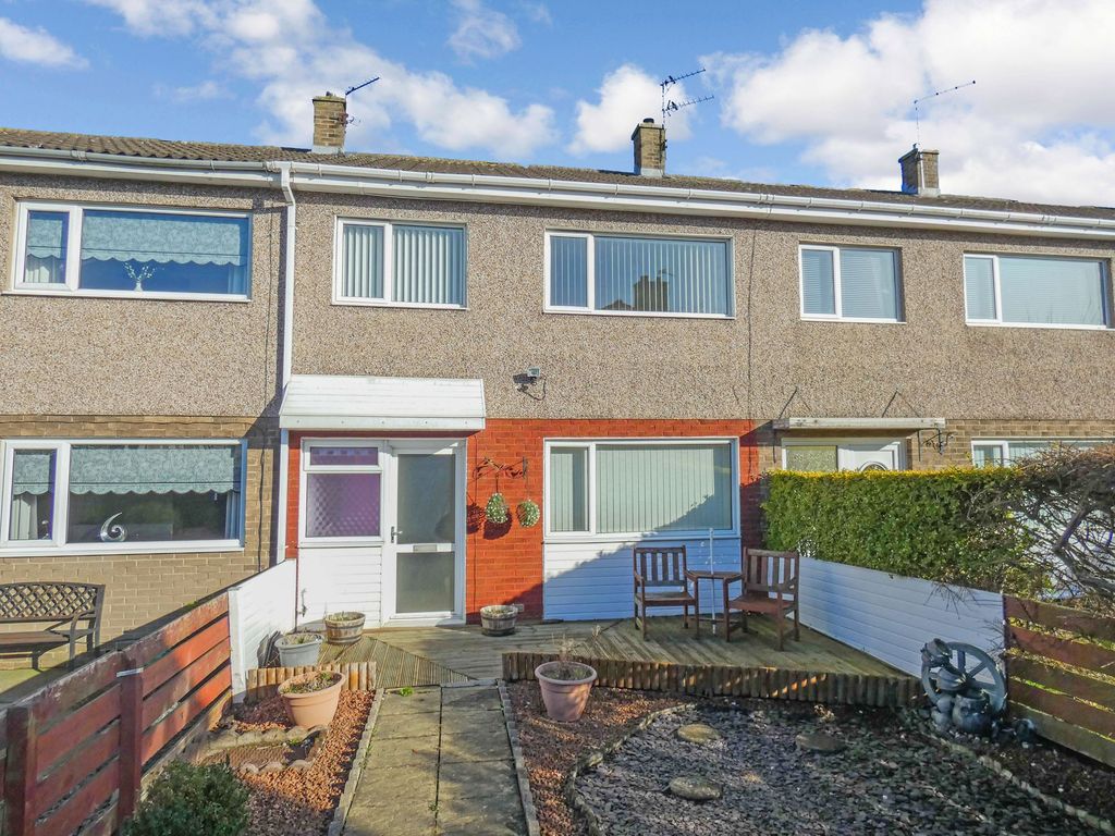 3 bed terraced house for sale in Rochester Close, Ashington NE63, £