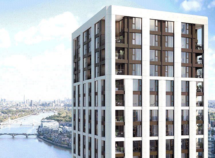 New home, 3 bed flat for sale in The Kings Tower, Cheslea Creek, Fulham SW6, £2,350,000 Zoopla