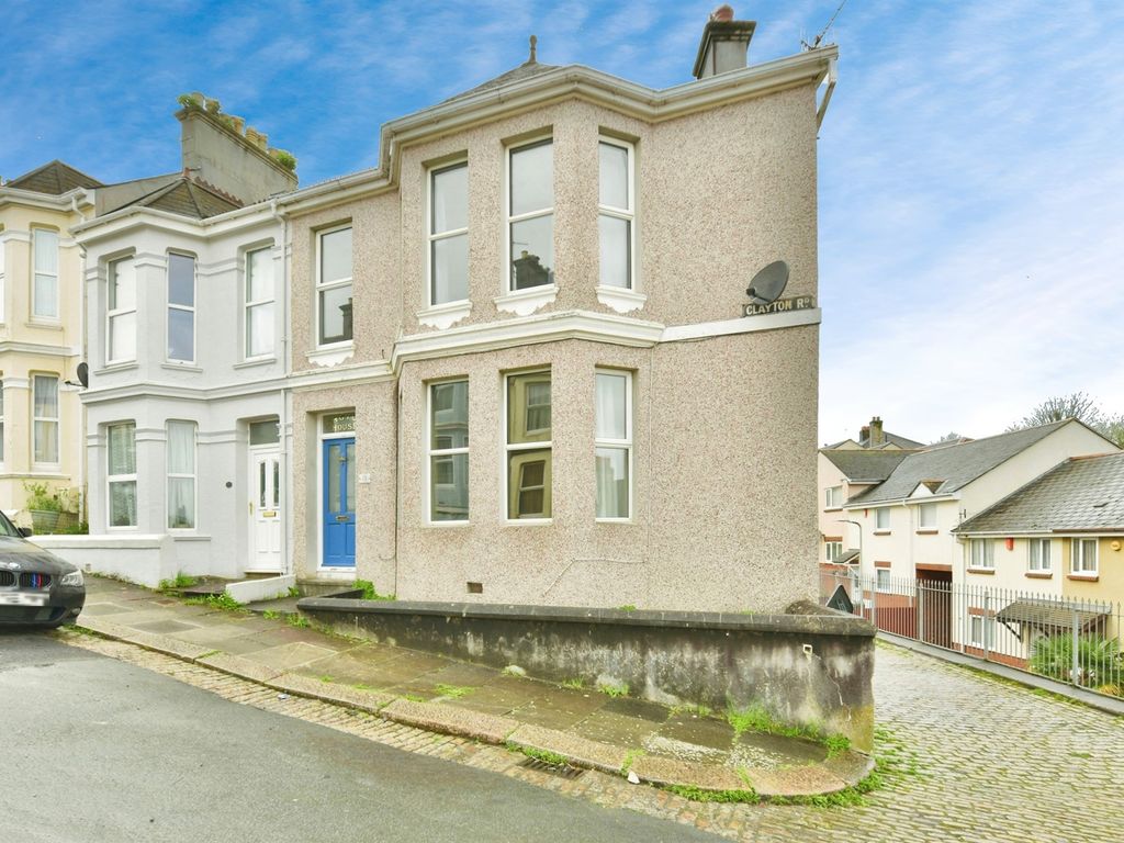 3 bed end terrace house for sale in Clayton Road, Plymouth PL4, £
