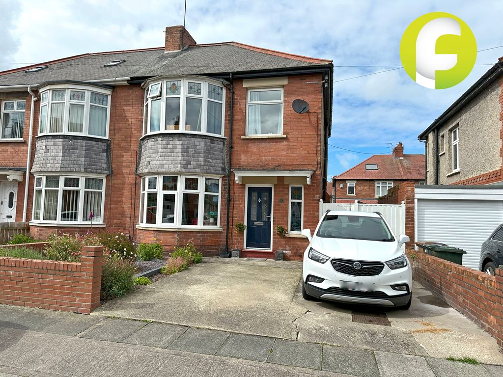 3 bed semidetached house for sale in Balmoral Gardens, North Shields