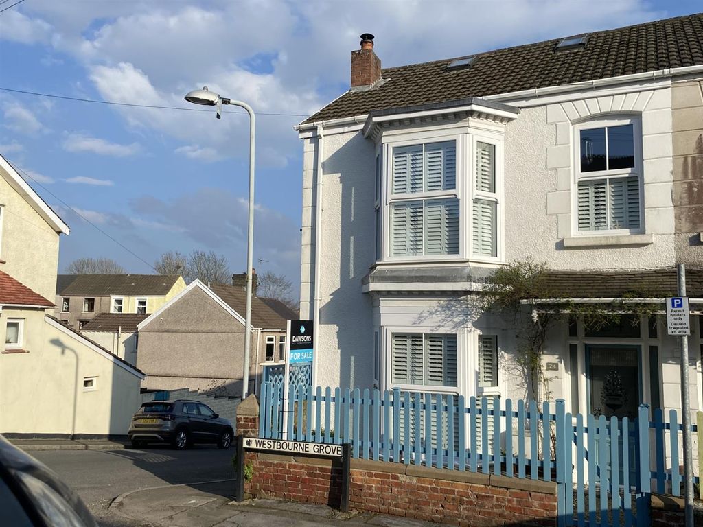 3 bed semidetached house for sale in Westbourne Grove, Sketty, Swansea