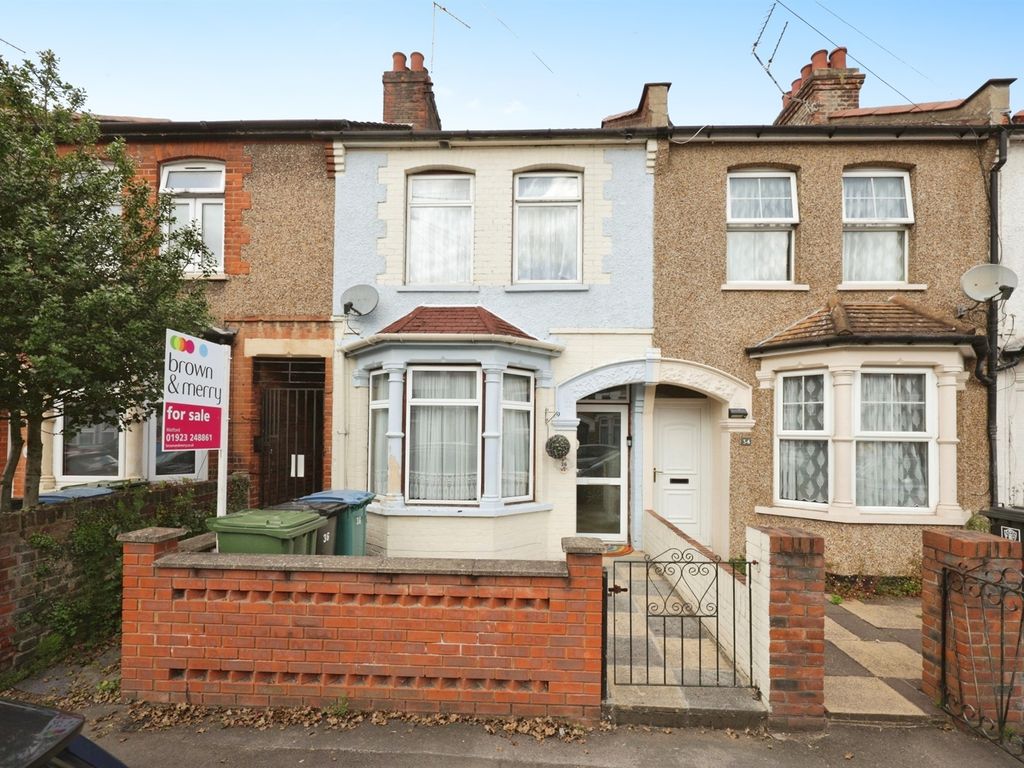 3 bed terraced house for sale in Belgrave Avenue, Watford WD18, £