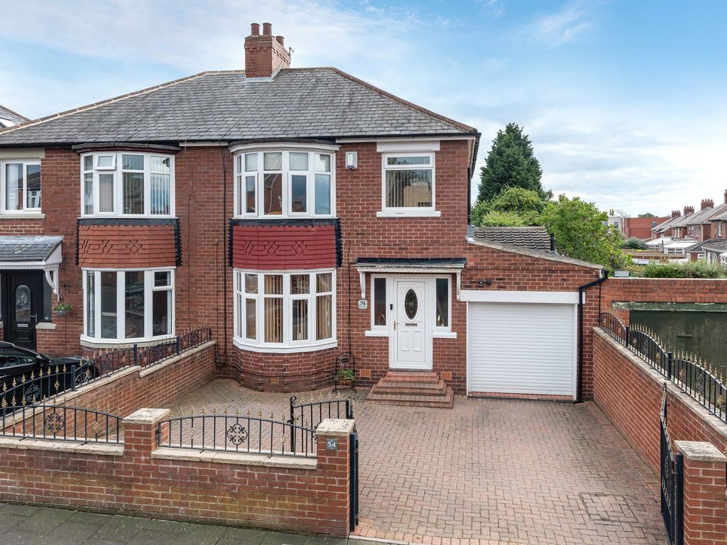 3 bed semidetached house for sale in Earls Drive, Newcastle Upon Tyne
