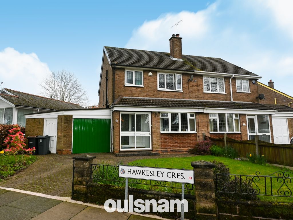 3 bed semidetached house for sale in Hawkesley Crescent, Northfield