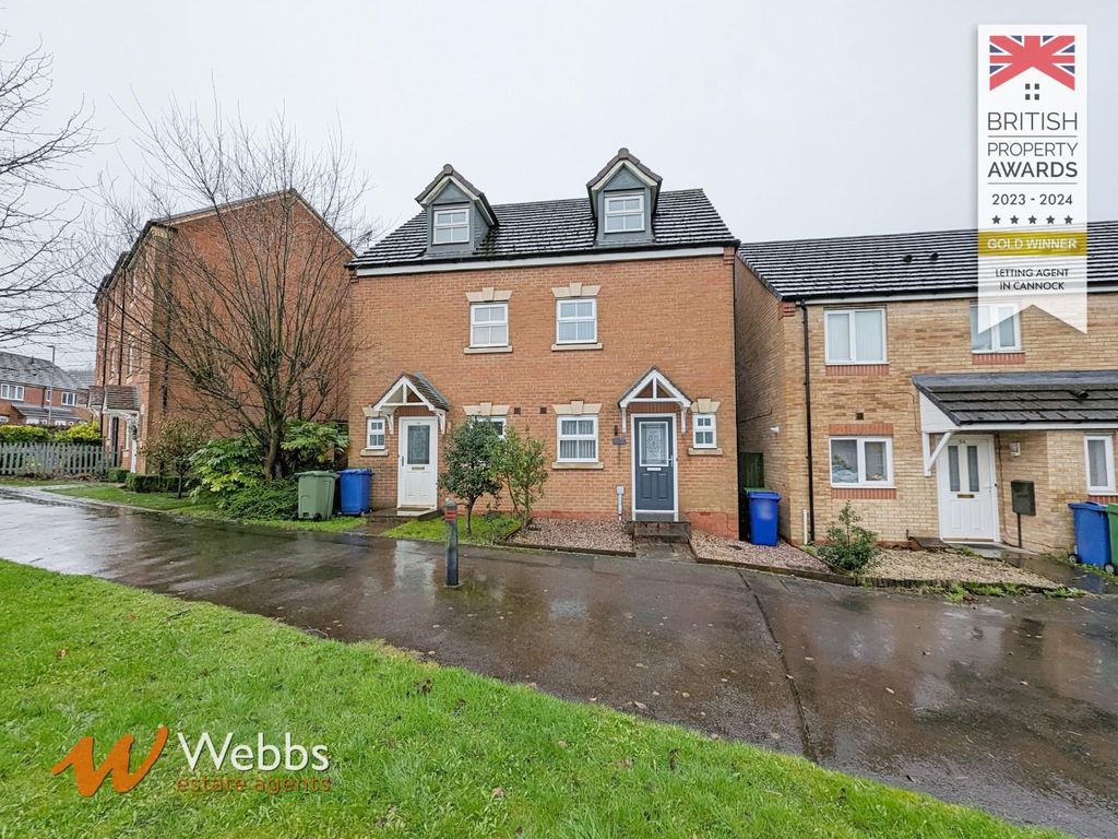 3 bed semidetached house to rent in Pheasant Way, Heath Hayes, Cannock