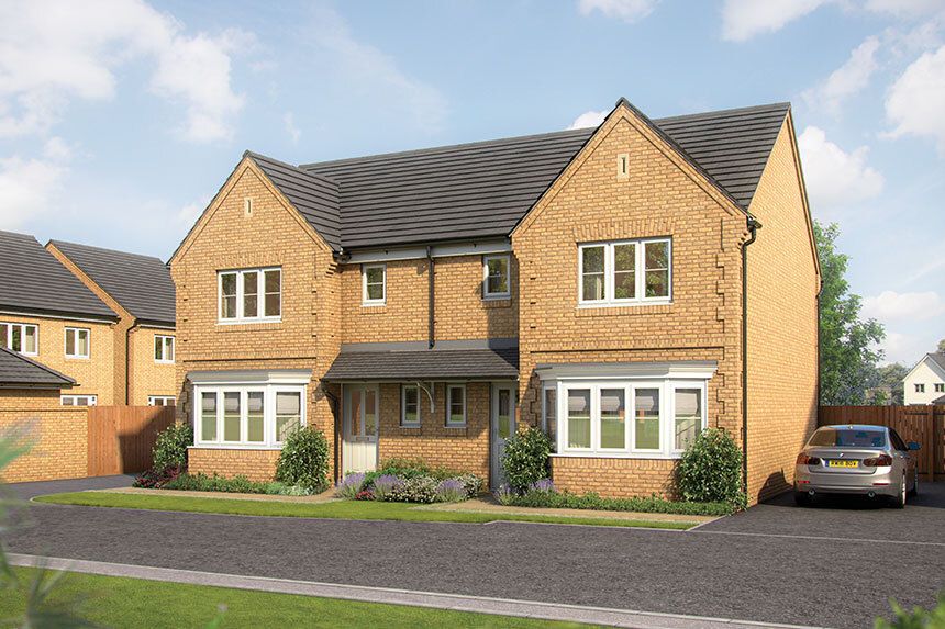 New home, 3 bed semidetached house for sale in "The Epsom" at Gidding