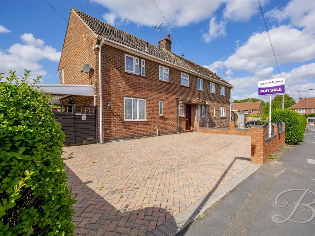 3 bed semidetached house for sale in Abbey Road, Edwinstowe, Mansfield