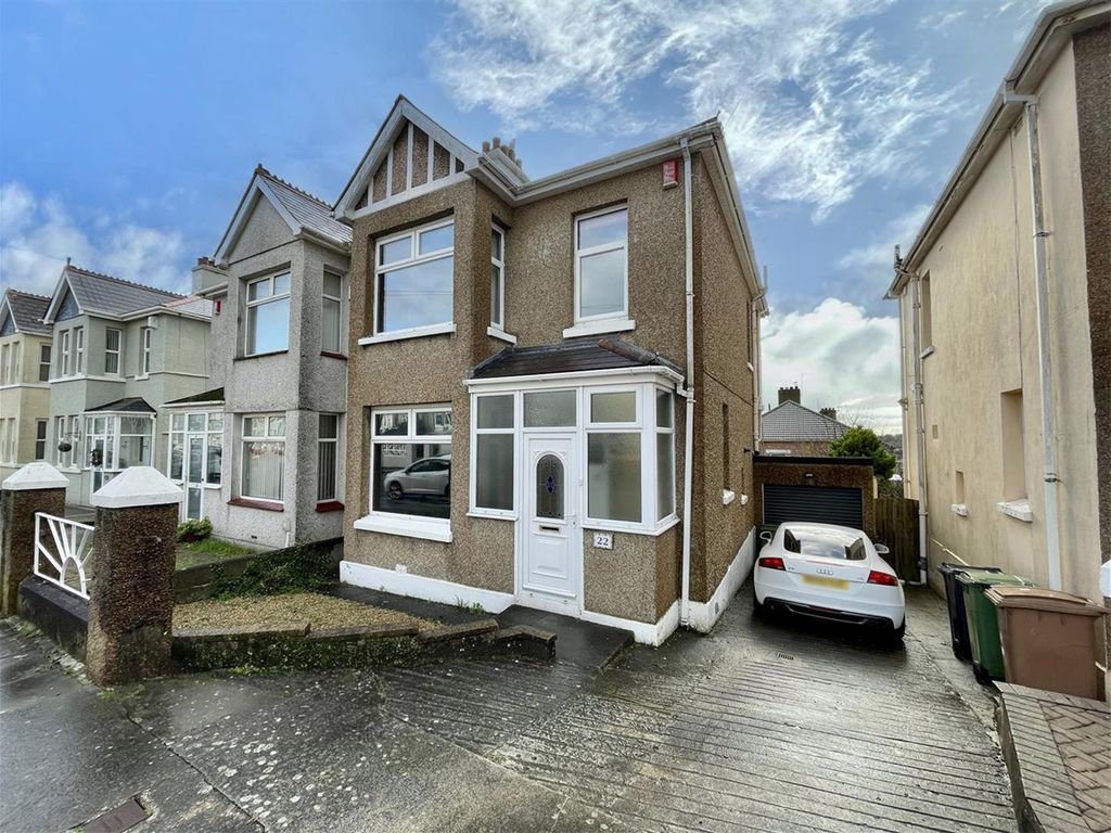 3 bed semidetached house for sale in South Down Road, Plymouth PL2, £