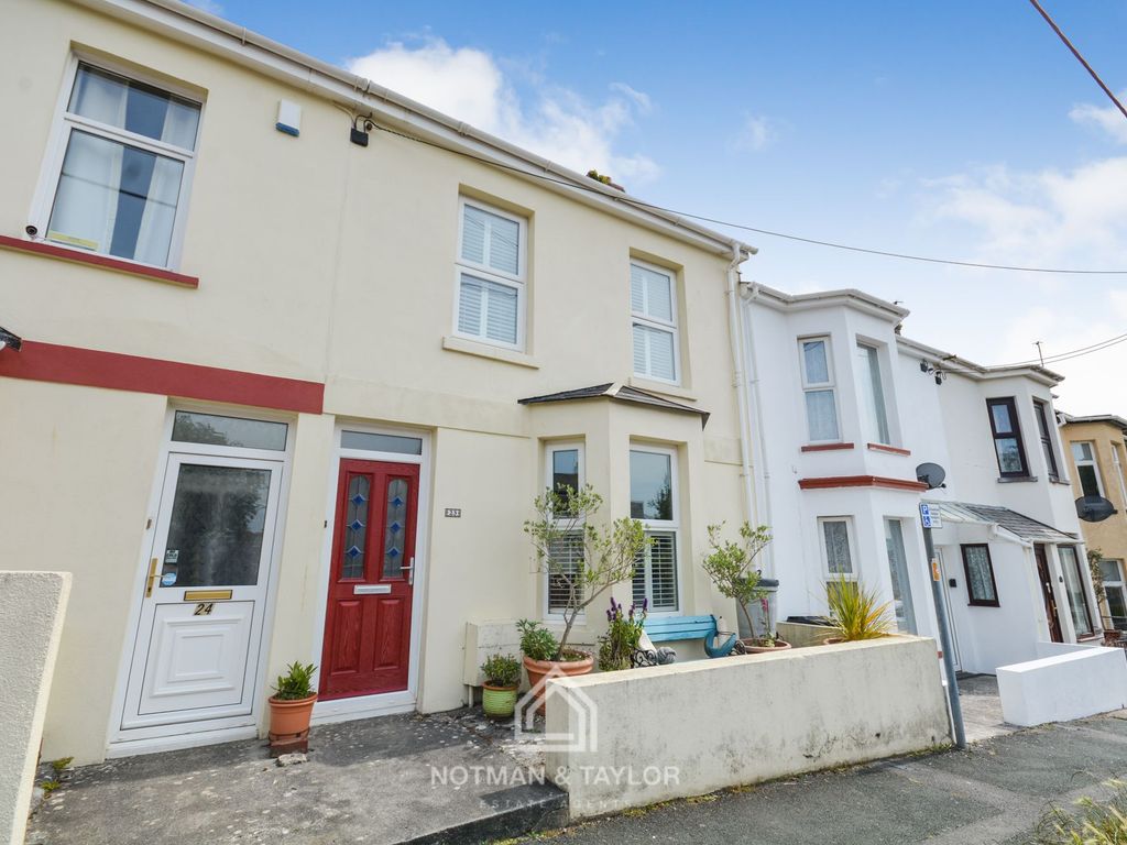 3 bed terraced house for sale in Carew Terrace, Torpoint PL11, £230,000