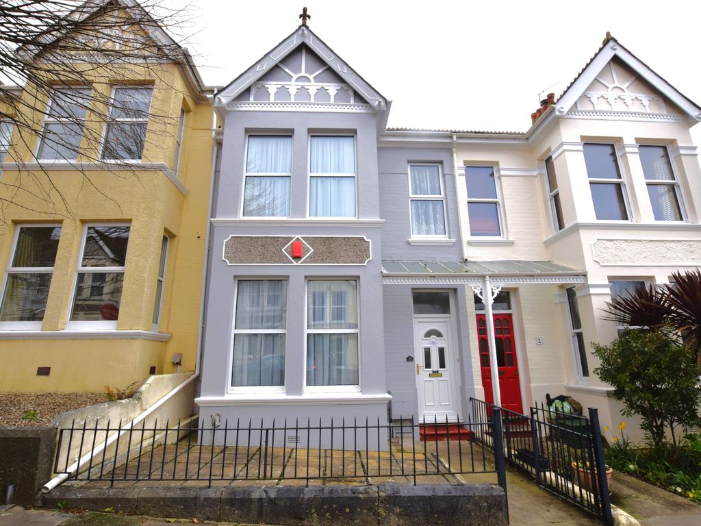 3 bed terraced house for sale in Edgcumbe Park Road, Peverell, Plymouth