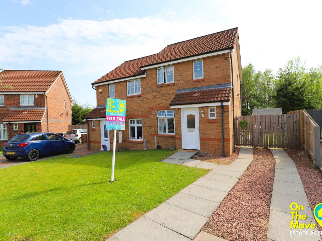 2 bed semidetached house for sale in Lammermuir Way, Chapelhall ML6, £