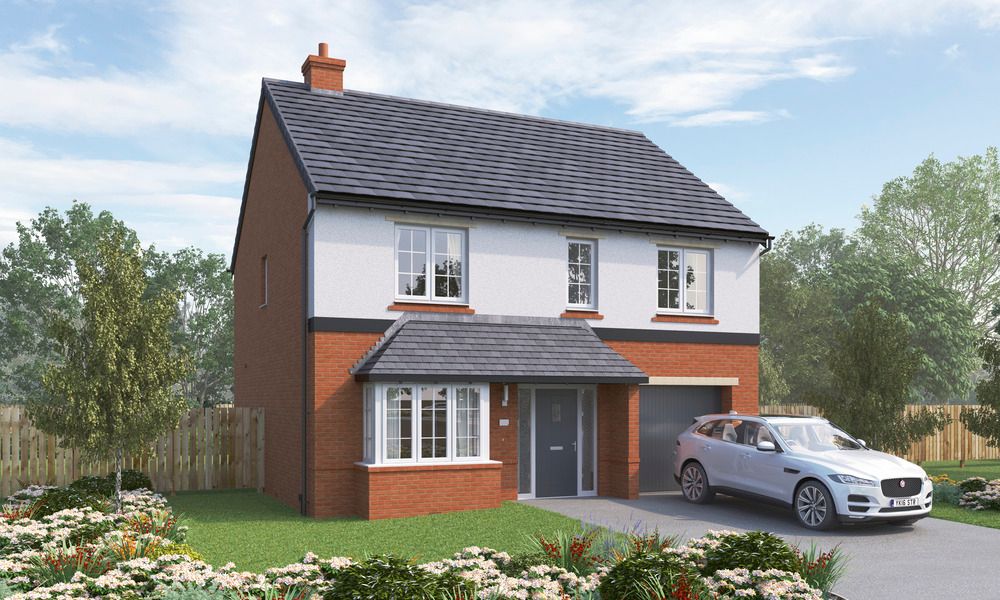 New home, 4 bed detached house for sale in Greenhill Road, Coalville