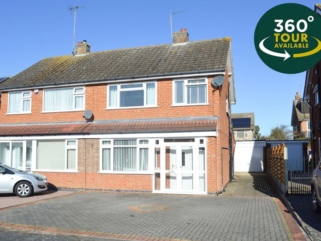 3 bed semidetached house for sale in Kew Drive, Oadby, Leicester LE2
